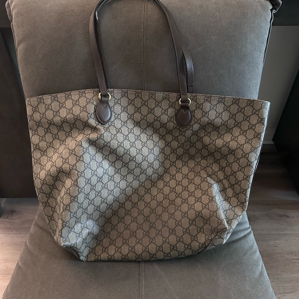 Gucci Beige and Brown Monogram Tote